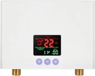 Doorstroomverwarmer - Elektrische boiler - Direct warm water - LCD temperatuurdisplay - 3000W - Wit