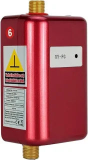Doorstroomverwarmer tankloze boiler rood