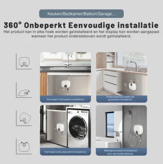 Doorstroomverwarmer Touchknop Elektrisch Ondertafel