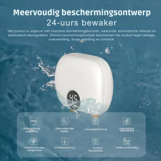 Doorstroomverwarmer Touchknop Elektrisch Ondertafel