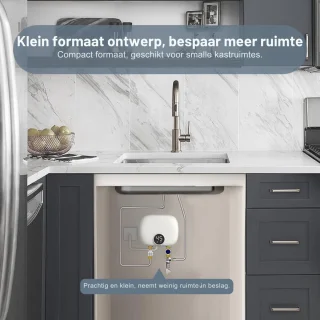 Doorstroomverwarmer Touchknop Elektrisch Ondertafel