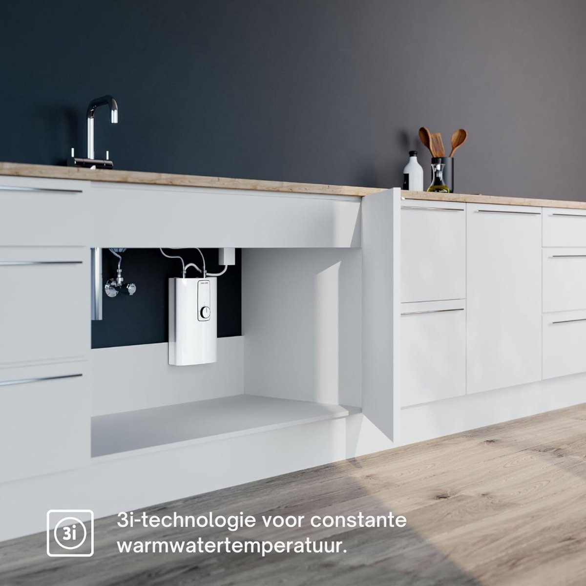 Doorstroomverwarmer Wastafel Elektrisch Automatische Thermostaat