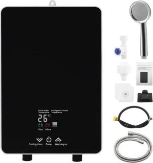 Doorstroomwaterverwarmer 5500 W elektronisch geregeld met led-display