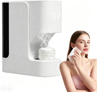 Draagbare handdoekverwarmer mini dispenser wit