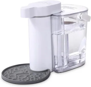 Draagbare waterdispenser en flessenwarmer wit