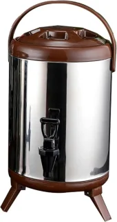 Drankdispenser met kraan isolatievat 95 liter bruin