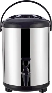 Drankdispenser warm/koud 8 liter zilverkleurig