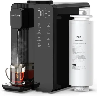Ecoviva MATE4 Heetwaterdispenser en Waterfilter 4.5L Zwart