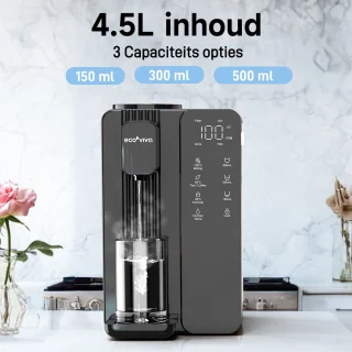 Ecoviva MATE4 Heetwaterdispenser en Waterfilter 4.5L Zwart