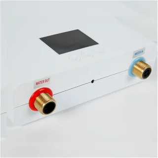 Elektrische boiler doorstroomverwarmer voor badkamer en keuken, wandmontage, 210x150x55mm, goud