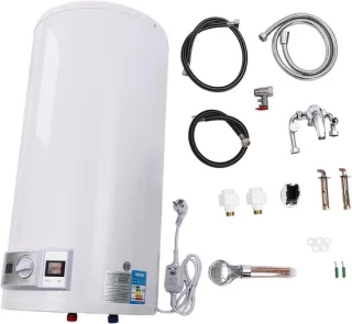 Elektrische boiler waterverwarmer douche 50 liter 71x34cm wit