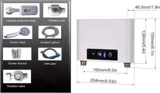 Elektrische directe doorstroomboiler