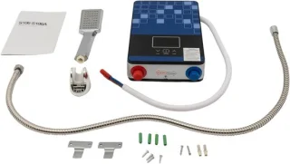 Elektrische doorstroomboiler 28 x 19 x 6,5 cm - Blauw