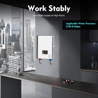 Elektrische doorstroomboiler 6,5 kW met doucheset