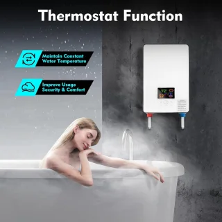 Elektrische doorstroomboiler 6,5 kW met doucheset