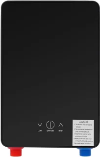 Elektrische doorstroomboiler compact - zwart