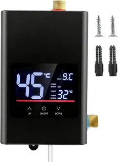 Elektrische doorstroomboiler mini waterverwarmer zwart