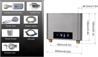 Elektrische doorstroomboiler zonder reservoir
