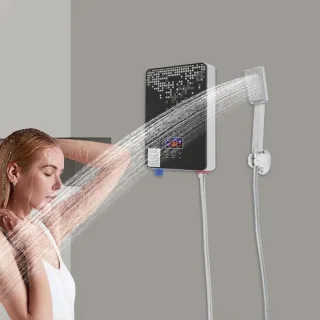 Elektrische doorstroomboiler zwart
