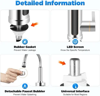 Elektrische doorstroomboilerkraan