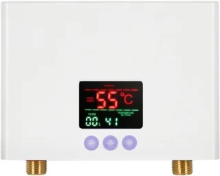 Elektrische doorstroomverwarmer 210x150x55 mm - Wit