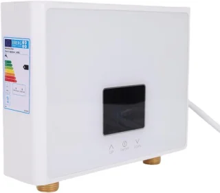 Elektrische Doorstroomverwarmer 3000W Wit Glas