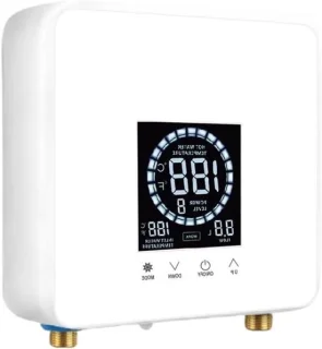 Elektrische doorstroomverwarmer boiler voor wandmontage, wit