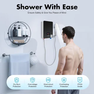 Elektrische Doorstroomverwarmer met Douchekop