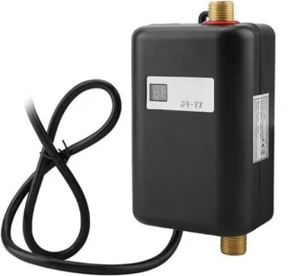 Elektrische doorstroomverwarmer mini 20 cm nero
