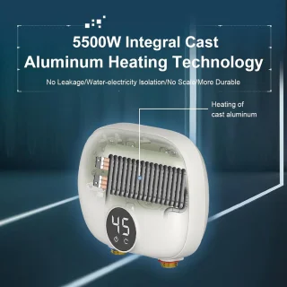 Elektrische doorstroomverwarmer Rond