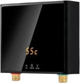 Elektrische doorstroomverwarmer zwart