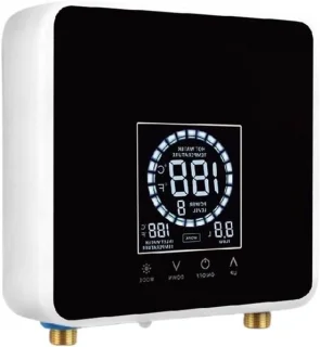 Elektrische doorstroomverwarmer zwart