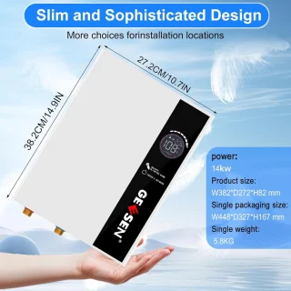 Elektrische doorstroomwaterverwarmer