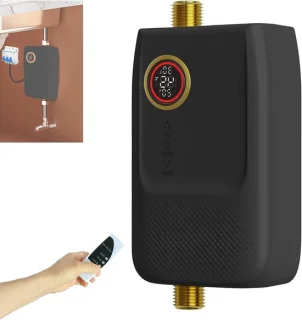 Elektrische mini boiler doorstroomverwarmer 5500 watt zwart