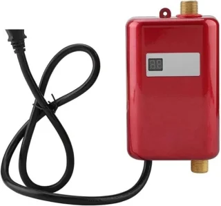 Elektrische tankless waterverwarmer voor keuken, onderbouwmodel, rood