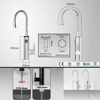 Elektrische Warmwaterkraan