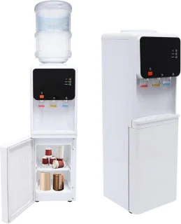 Elektrische Waterdispenser - Desktop Watermachine - Direct Koud Warm Water - Temperatuurregelingstechnologie - 30x95x31 cm - Zwart Wit
