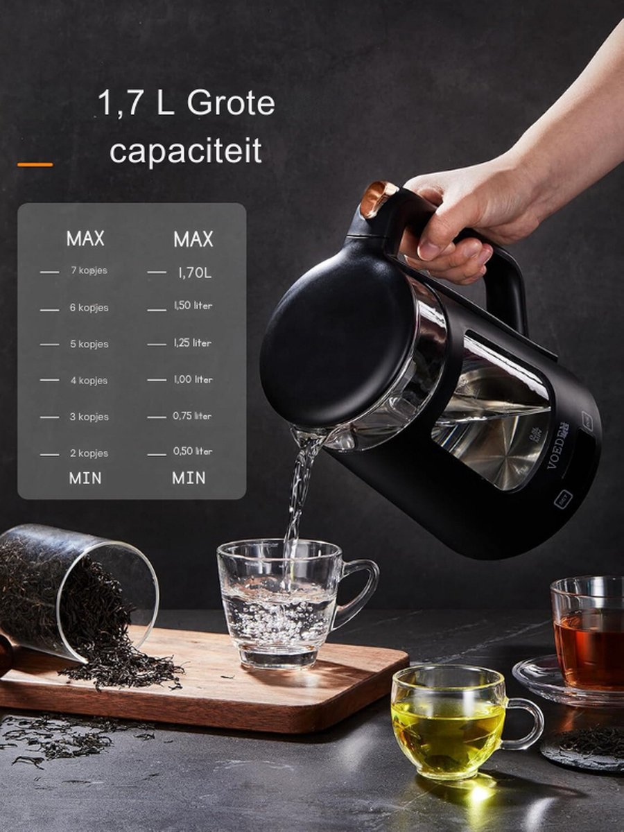 Elektrische Waterkoker 1,7L Zwart 2200W