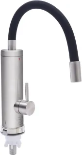 Elektrische waterkraan doorstroomboiler 21.5 cm zilver