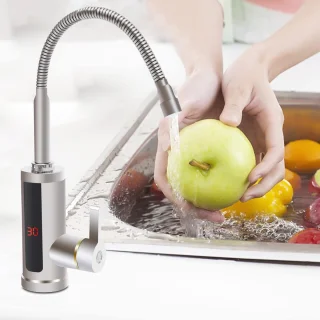 Elektrische Waterkraan - Doorstroomboiler RVS Zwart
