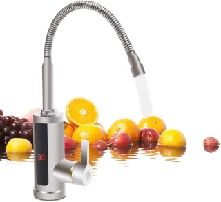 Elektrische Waterkraan - Doorstroomboiler RVS Zwart