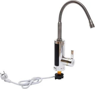 Elektrische Waterkraan - Doorstroomboiler RVS Zwart