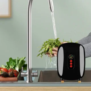 Elektrische waterverwarmer 6,5 kW (zwart lcd-display)