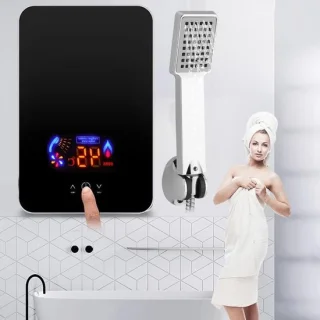 Elektrische waterverwarmer directe boiler zwart