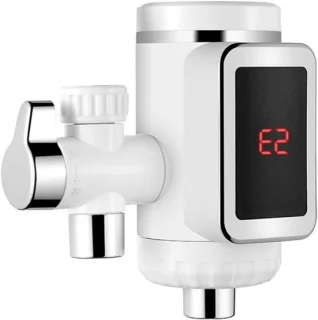 Elektrische waterverwarmer kraan wit