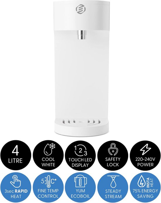 Equivera Heetdispenser - Instant Waterkoker met Afneembaar Reservoir