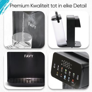 Wat vinden we goed aan de Favy Pro Heetwaterdispenser 3,5 L Zwart