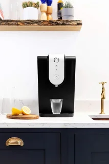 Gefilterde waterkoeler waterdispenser aanrecht zwart