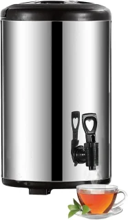 Geïsoleerde dispenser 8 liter zilver