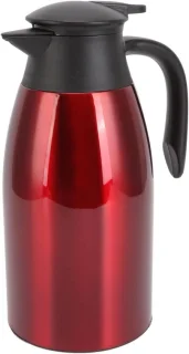 Geïsoleerde koffiekan – thermoskan dispenser 3 liter, wijnrood